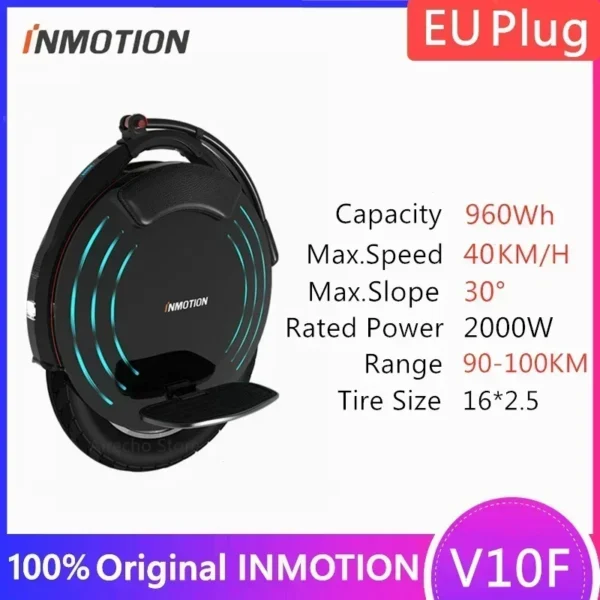 Original INMOTION V10F Self Balance Scooter 84V 960Wh Battery 2000W Motor Unicycle 40km/h Speed with APP Smart Monowheel EUC - Image 7