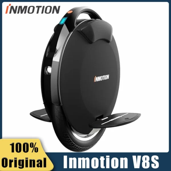 Original INMOTION V8S Electric Unicycle – 72V 728Wh BatteryOriginal INMOTION V8S Electric Unicycle – 72V 728Wh Battery, 1000W Motor, Smart EUC